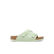 Birkenstock Zurich Suede Leather Faded Lime Sandals