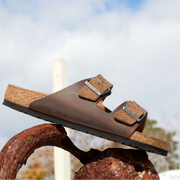 birkenstock arizona brown leather sandals