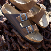 birkenstock arizona brown leather sandals