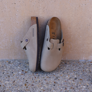 classic leather birkenstock clogs