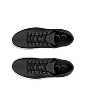 Black leather sneakers for men stylish