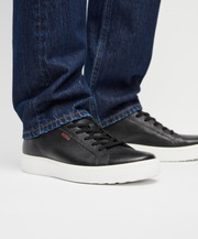 Black leather sneakers for men stylish