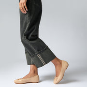 Fitflop Delicato Bow Soft Leather Ballet Flats Classic Beige