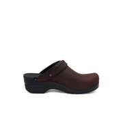 womens supportive clogs brown