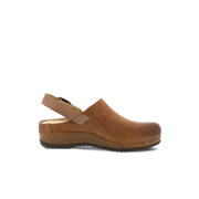 womens brown suede clogs