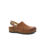 womens brown suede clogs