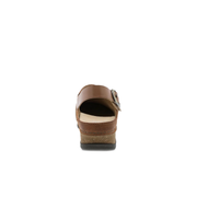 womens brown suede clogs