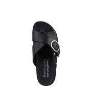 EMU Ebony Leather Slides Black
