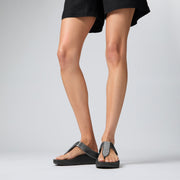 Fitflop Fino Glitterdust Metallic Toe Post Pewter