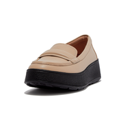 FItflop F Mode Padded Detail Leather Flatform Loafer Latte Beige