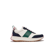 FitFlop F-Mode Flow Leather/Suede Flatform Sneaker Midnight Navy Mix
