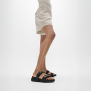 FitFlop F-Mode Go Adjustable Flatform Two Bar Slides Black