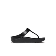 FitFlop Fino Crystal Detail Metallic Toe Post Sandal All Black