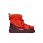 FitFlop Gen FF x Roksanda Curly Shearling Lace Ankle Boots Tangerine Mix