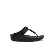 FitFlop Halo Bead Cirlcle Leather Toe Post Black
