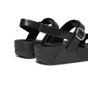 FitFlop Lulu Adjustable Leather Back-Strap Sandals Black