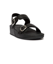 FitFlop Lulu Adjustable Leather Back-Strap Sandals Black