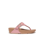 FitFlop Lulu Adjustable Leather Toe Post Sandals Pink