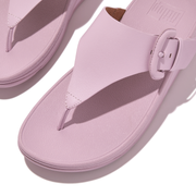 FitFlop Lulu Covered Buckle Raw Edge Leather Toe Thong Wild Lilac
