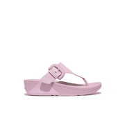 FitFlop Lulu Covered Buckle Raw Edge Leather Toe Thong Wild Lilac