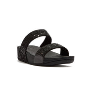 FitFlop Lulu Glitter Slides Black