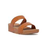 FitFlop Lulu Leather Slides Brown