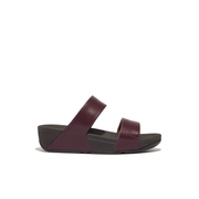 FitFlop Lulu Leather Slides Plum