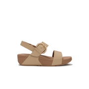 FitFlop Lulu Resin Buckle Leather Back Strap Sandal Cappuccino