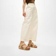 FitFlop Lulu Resin Buckle Leather Back Strap Sandal Cappuccino