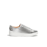 FitFlop Rally Leather Sneakers Silver
