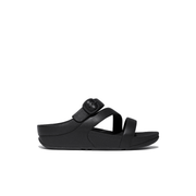 FitFlop  Skinny II Z  Strap  Leather Slide  Black
