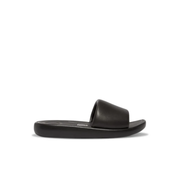 FitFlop iQushion D-Luxe Padded Leather Slides Black