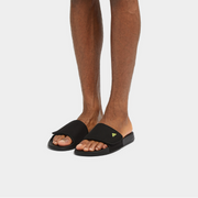 FitFlop iQushion Mens Adjustable Water-Resistant Slides Black