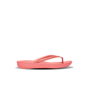 FitFlop iQushion Pearlized Ergonomic Thongs Coral