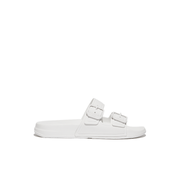 FitFlop iQushion Two Bar Buckle Slides White