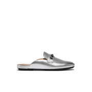Fitflop Delicato Crystal Cluster Soft M/Leather Mules Silver