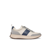 Fitflop F-Mode Flow Mens Leather Suede Sneakers Paris Beige Mix