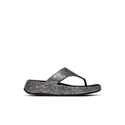 Fitflop F-Mode Glitterball Flatform Toe-Post Sandals Silver