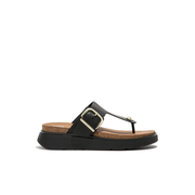 Fitflop Gen-FF Buckle Leather Toe Post Sandal Black