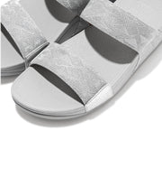 FitFlop Lulu Glitz Slides Silver