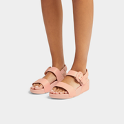 Fitflop Lulu Covered Buckle Leather Back Strap Sandal Blushy