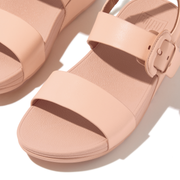 Fitflop Lulu Covered Buckle Leather Back Strap Sandal Blushy