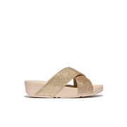 Fitflop Lulu Glitterdust Cross Slides Platino
