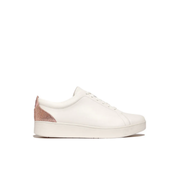Fitflop Rally Crystal Blush Backtab Leather Sneaker White