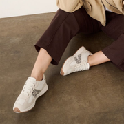 Womens White Leopard Sneakers