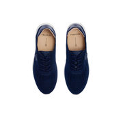 Frankie4 navy knit lace up comfort sneaker