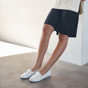 womens white leather flats