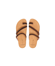 Comfortable womens sandal strappy style in brown