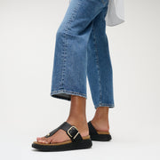 Fitflop Gen-FF Buckle Leather Toe Post Sandal Black