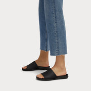 FitFlop Gracie Leather Pool Slides Black/Black